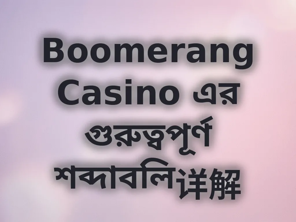 ক্যাসিনো শব্দাবলি গাইড